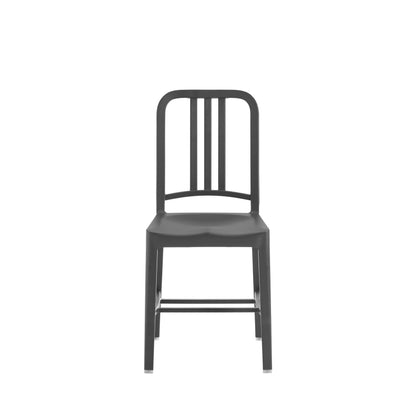 Emeco 111 Navy chair in recycled rPET plastic, anthracite, front view | Antifer