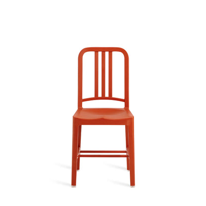 Emeco 111 Navy chair in recycled rPET plastic, terracotta, front view | Antifer