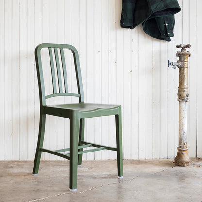 Fire station with Emeco 111 Navy chair in recycled rPET plastic, cypress green | Antifer