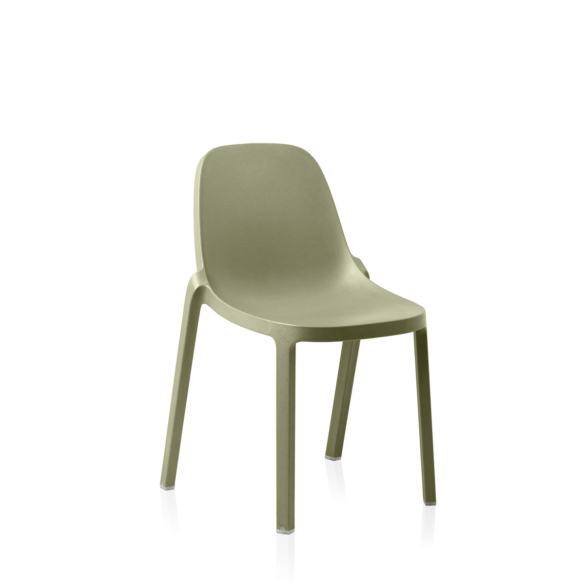 Broom Emeco Stapelstuhl, Design Philippe Starck, aus recyceltem Polypropylen, salbeigrün | Antifer