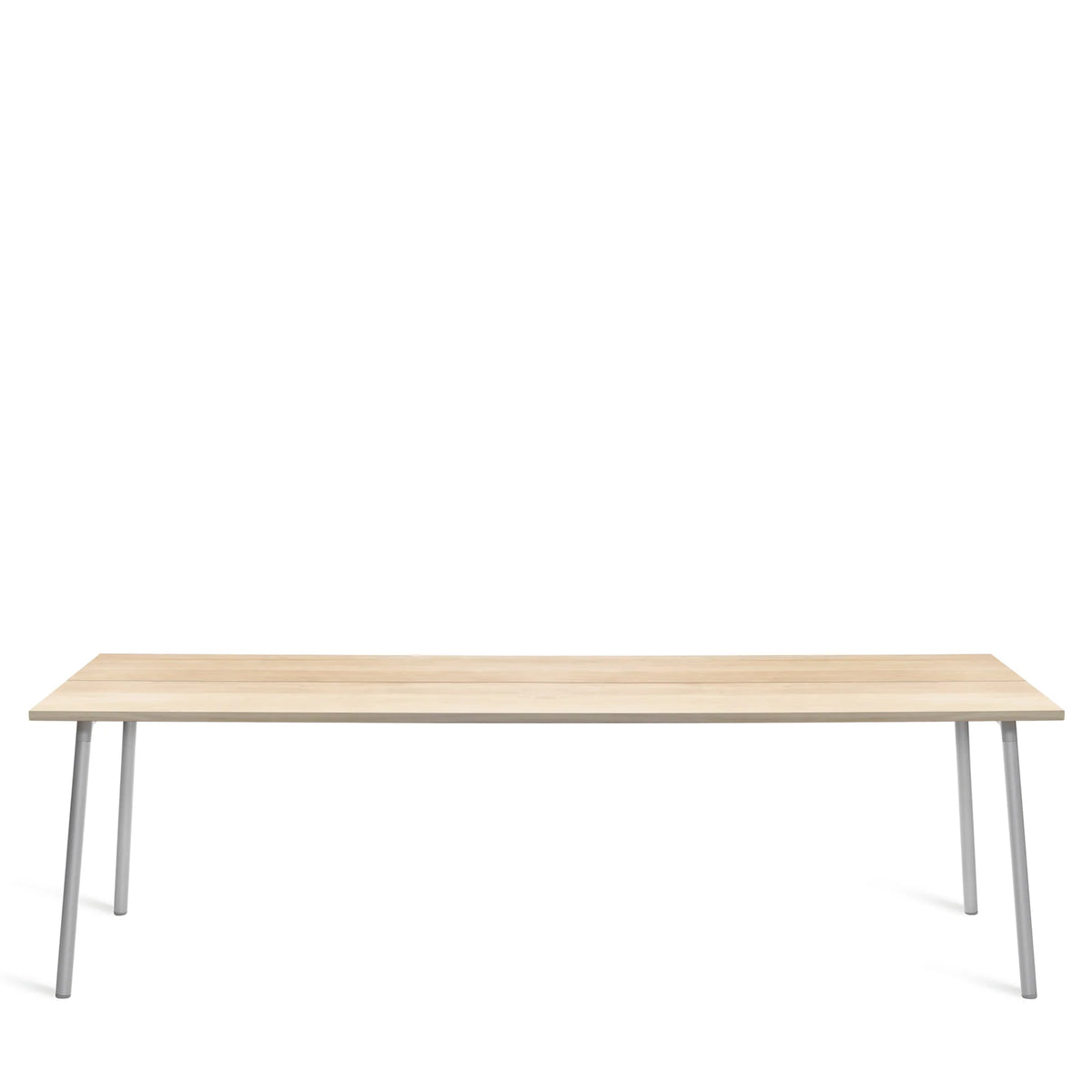 Table de repas Run Emeco 244 cm plateau accoya pour extérieur — design Sam Hecht & Kim Colin | Antifer