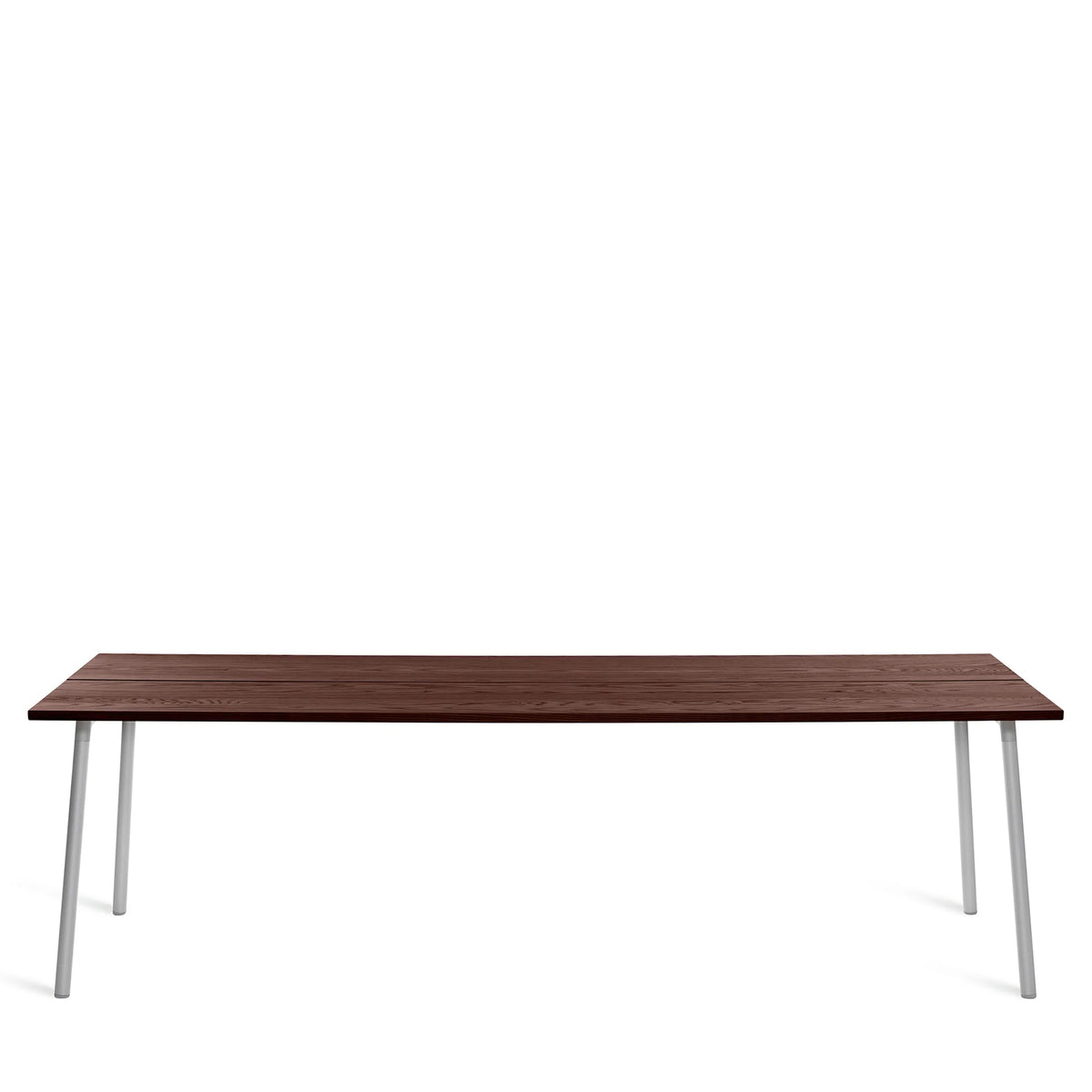 Table Run Emeco 244 cm noyer massif et aluminium — vue catalogue — design Sam Hecht & Kim Colin | Antifer