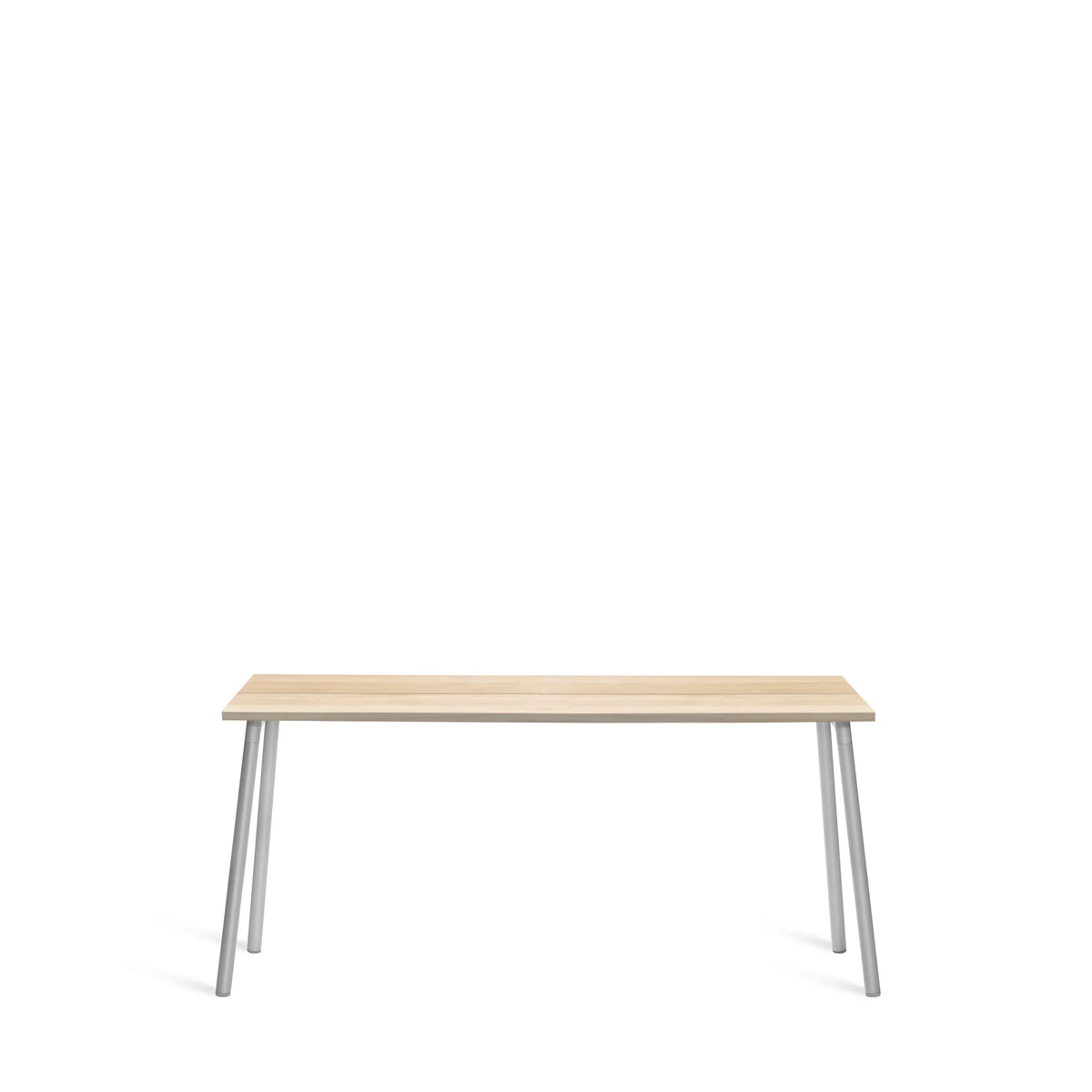 Scrivania Run Emeco 168 cm, piano in noce e struttura in alluminio — vista catalogo — design Sam Hecht & Kim Colin | Antifer