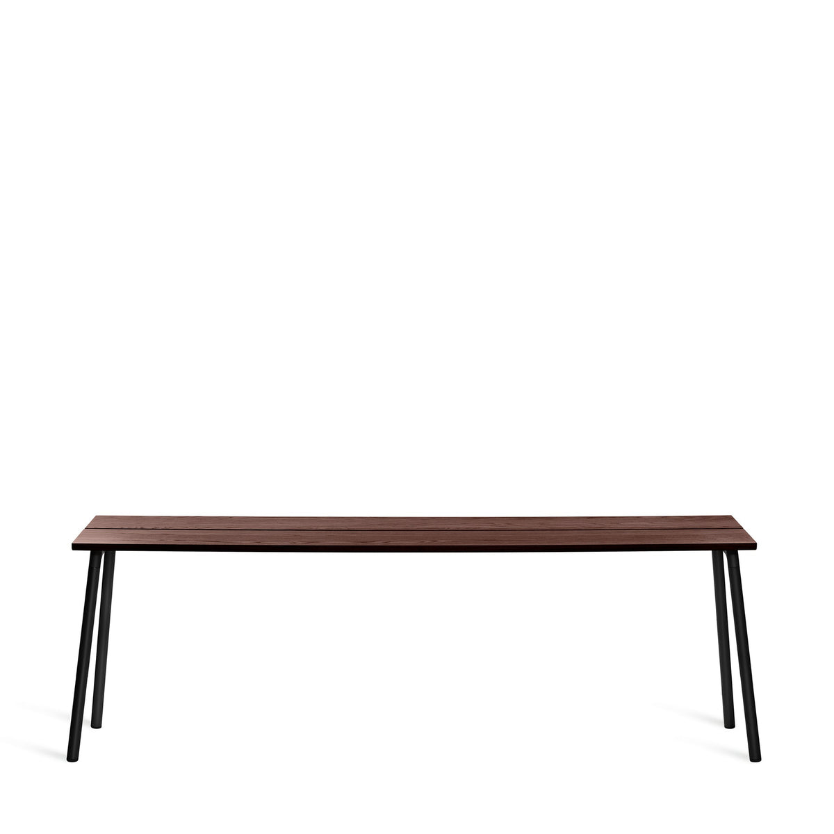 Run Side Table 229cm — Noyer, cadre noir