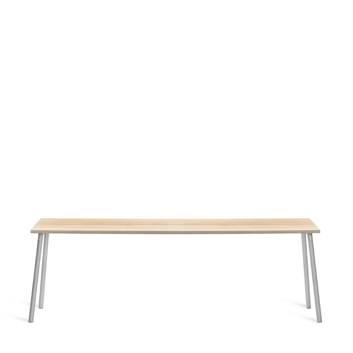 Scrivania Run Emeco 229 cm, piano in accoya per esterni e alluminio — vista catalogo — design Sam Hecht & Kim Colin | Antifer