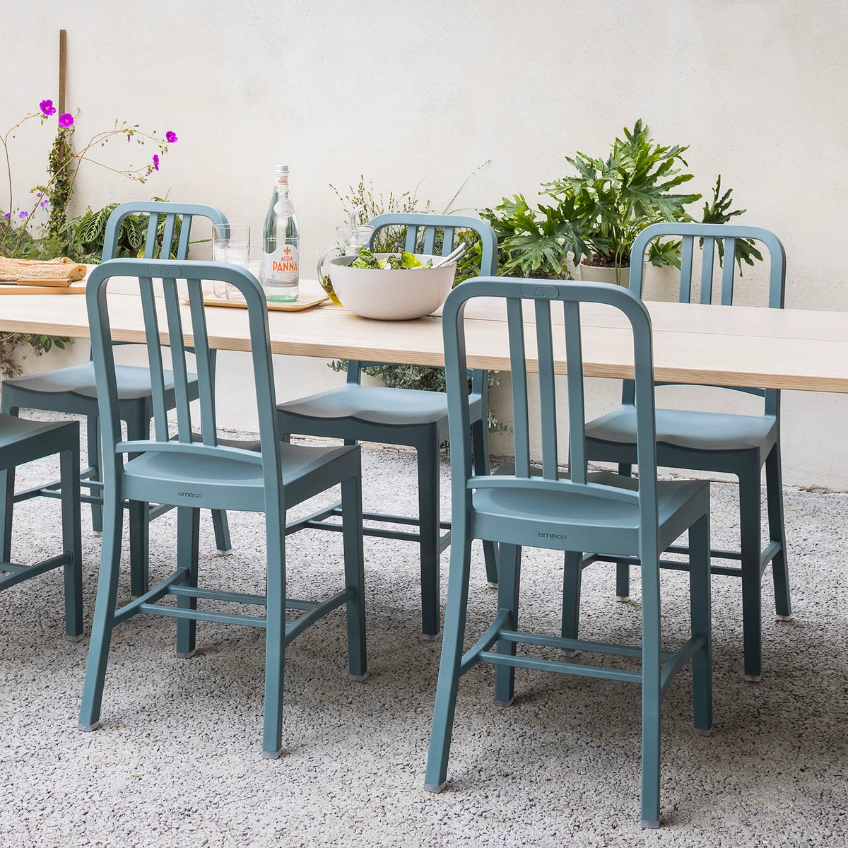 Emeco 111 Navy Chair in recycled PET, black, catalogue view — eco-responsible design | Antifer