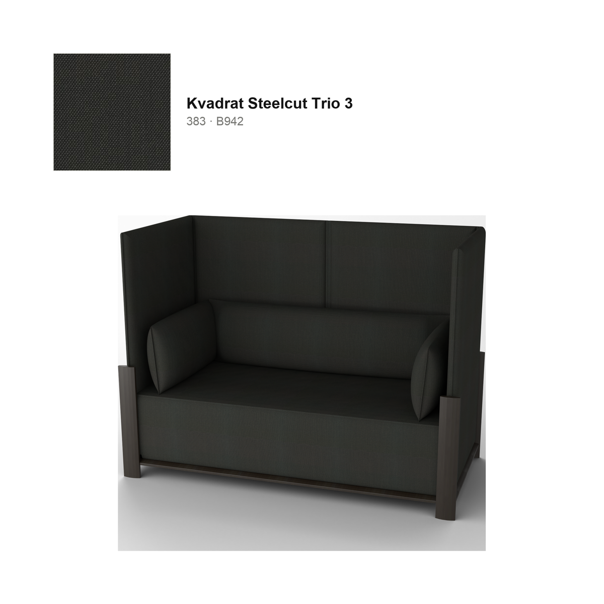 Fence2S|Chene noir|Kvadrat Steelcut Trio 3|383
