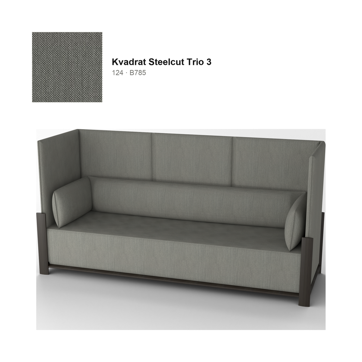Fence3S|Chene noir|Kvadrat Steelcut Trio 3|124