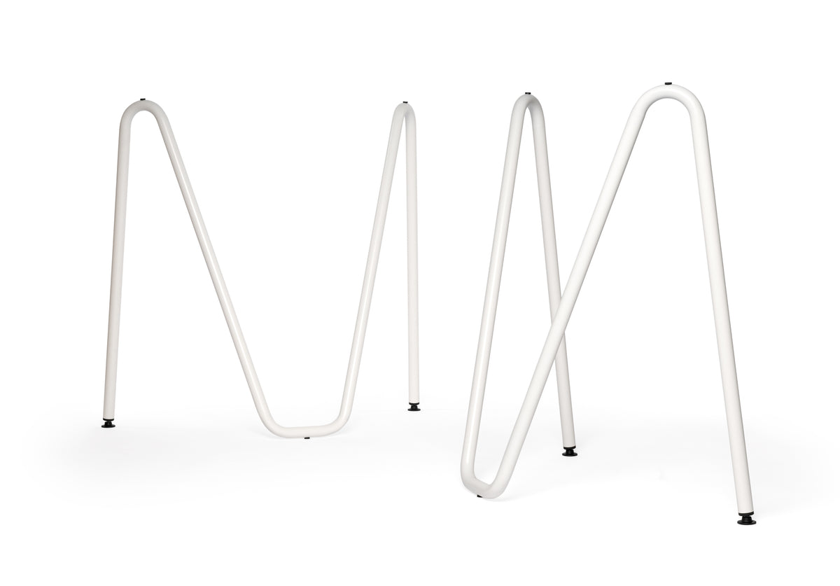 Sinus trestles, detail of steel assembly and finish — design table leg | Antifer