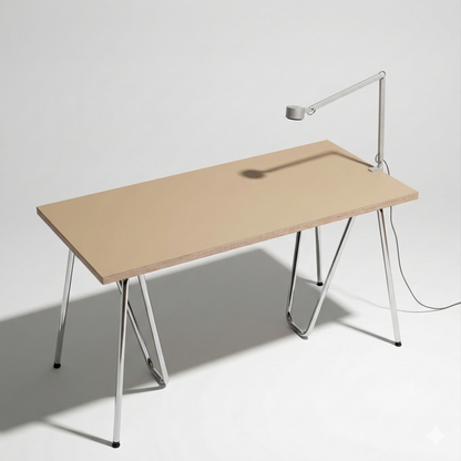 Plateau linoléum Macadamia 140 cm — linoléum Modulor sur mesure, coloris noisette | Antifer