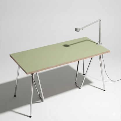 Plateau linoléum Pistacchio 140 cm — linoléum Modulor sur mesure, coloris vert pistache | Antifer