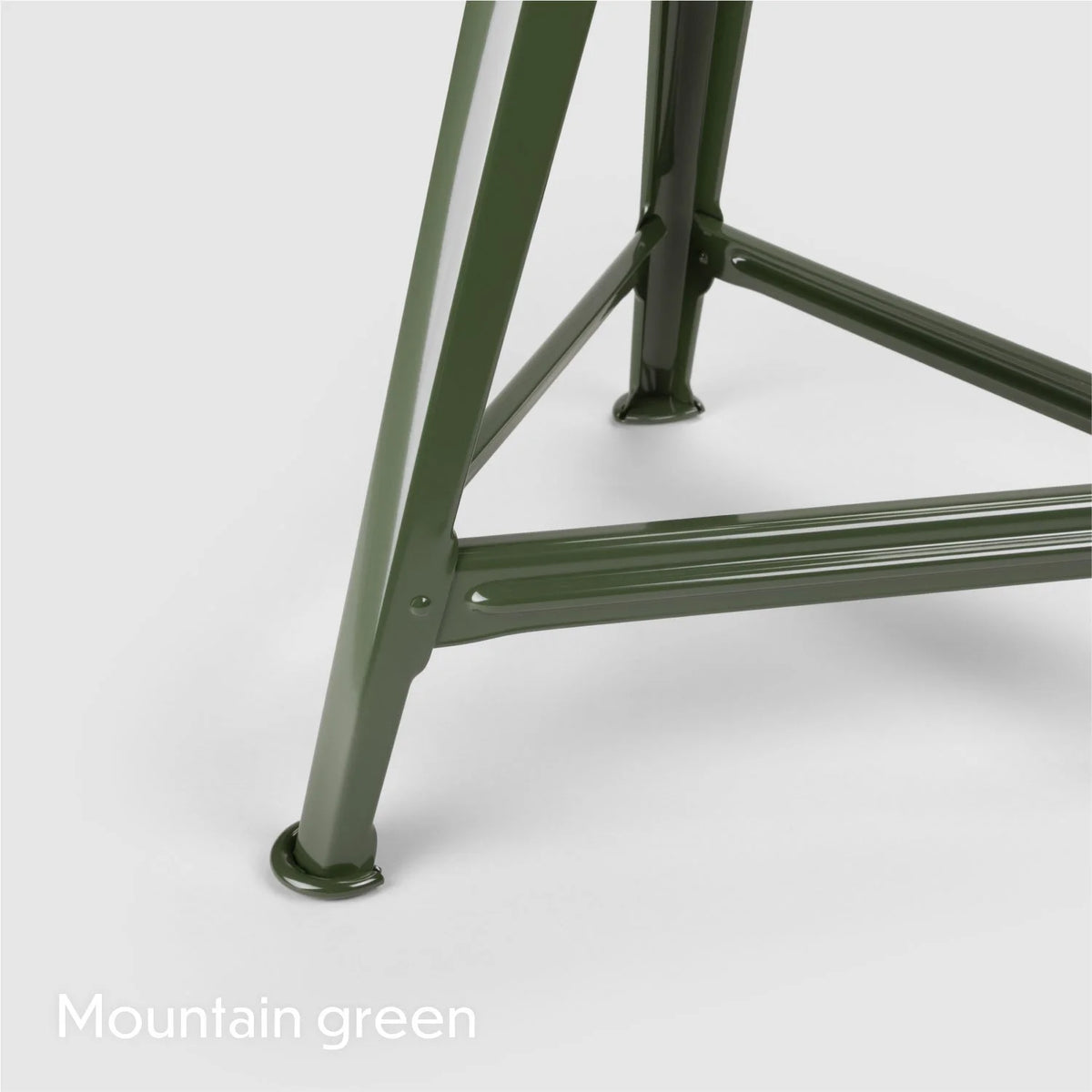 Rowac Schemel stool 50 cm, view 2 — riveted steel and wood — industrial | Antifer