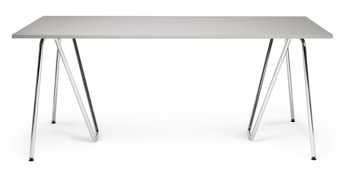 Tréteau acier Sinus terre de sienne vue trois-quarts — pied de table design | Antifer