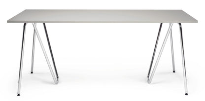 Tréteau acier Sinus terre de sienne vue trois-quarts — pied de table design | Antifer