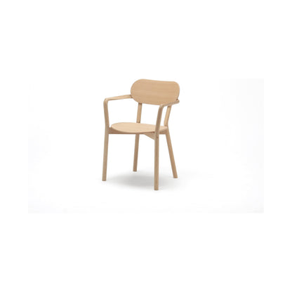 Fauteuil Castor Armchair Plus en chêne massif, BIG-GAME — vue studio de trois quarts n°16 | Antifer
