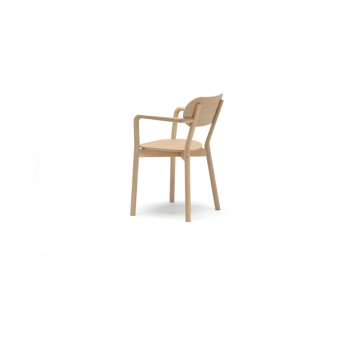 Fauteuil Castor Armchair Plus en chêne massif, BIG-GAME — vue studio de trois quarts avant n°17 | Antifer
