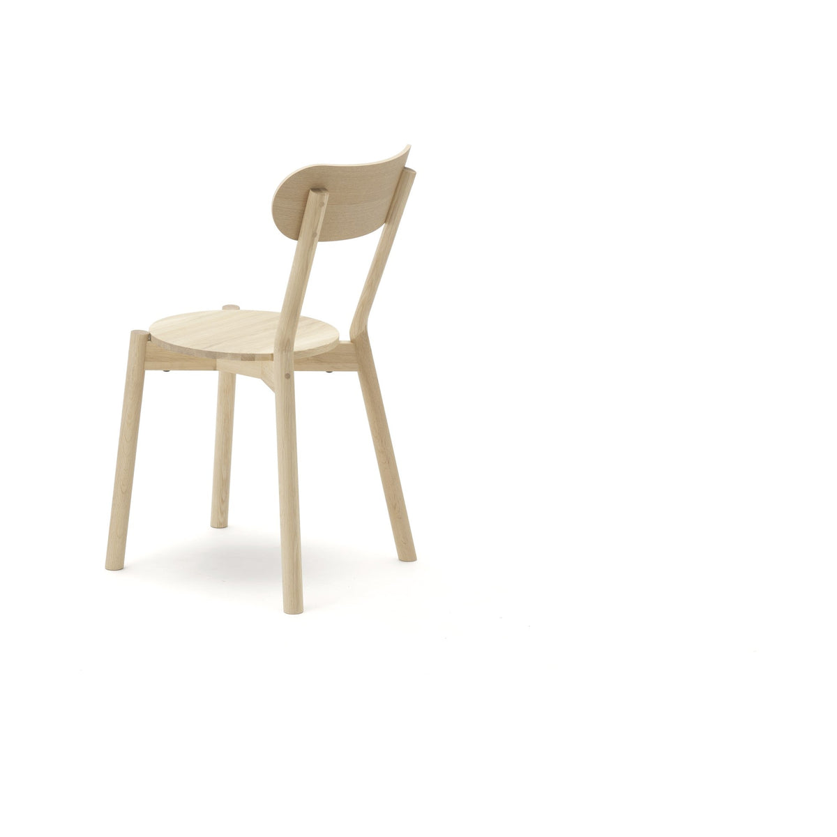 Chaise Castor en chêne massif vue de dos, BIG-GAME — vue studio de profil n°19 | Antifer