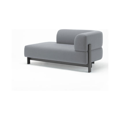 Méridienne Elephant droite gris foncé, piétement châtaignier noir — vue studio n°14 | Antifer
