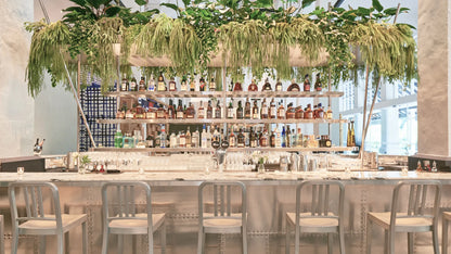 Emeco 1006 Navy at the Dempsey Cookhouse, Singapore — brushed aluminium | Antifer