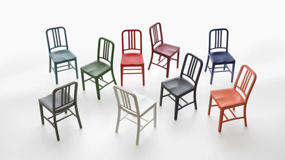 Colour range of the Emeco 111 Navy chair in recycled rPET — all available shades — design Emeco | Antifer