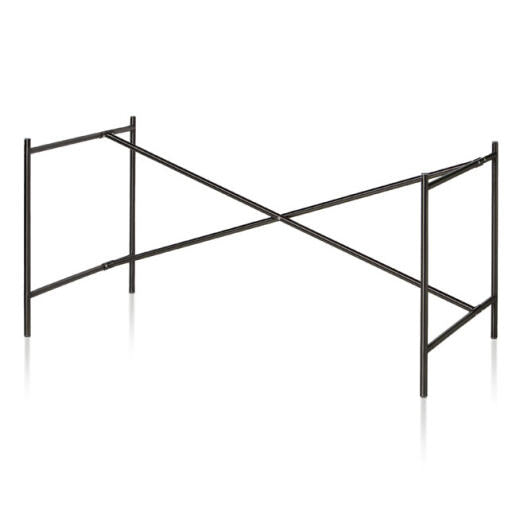 Olivgrünes E2 Stahl-Tischbein, Seitenansicht — minimalistisches Design | Antifer