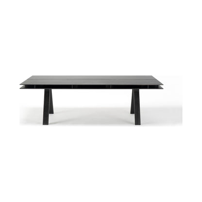 Bureau Spectrum DT 240 en chêne teinté noir, Geckeler Michels pour Karimoku New Standard — vue studio de face n°1 | Antifer