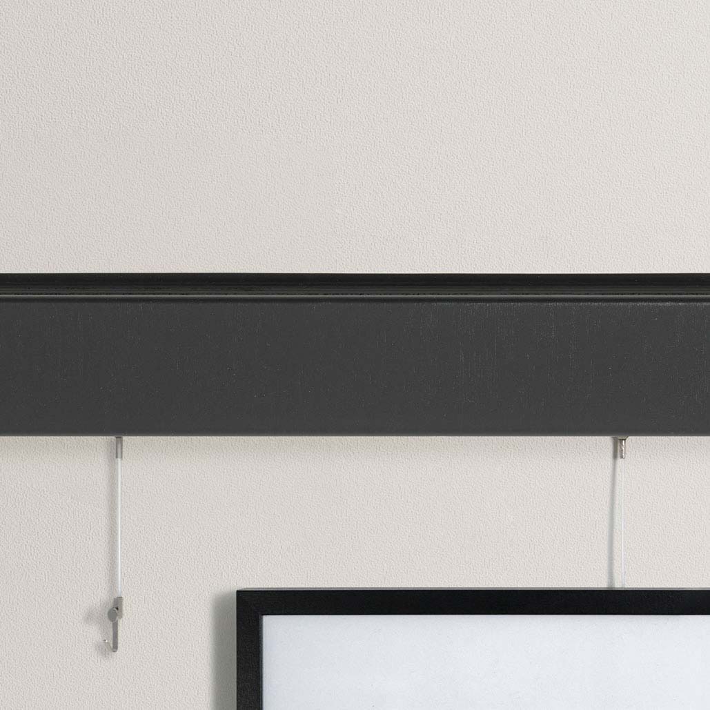 Rail mural Variand V03 avec cimaise — noir — design Variand | Antifer