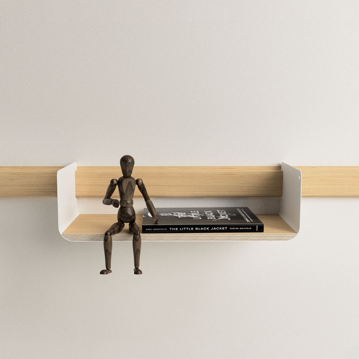 Variand A01 wall shelf — wall-rail mounting detail | Antifer