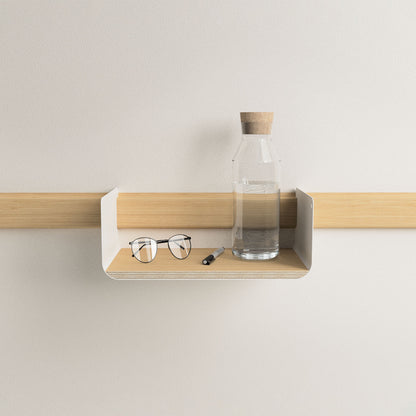 Variand A01 wall shelf in oak, in situ — design storage | Antifer
