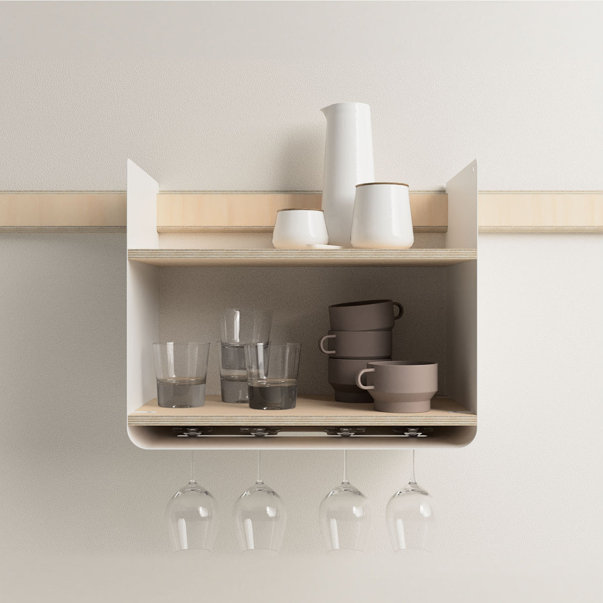 Variand A02 wall shelf in a kitchen setting — design storage | Antifer