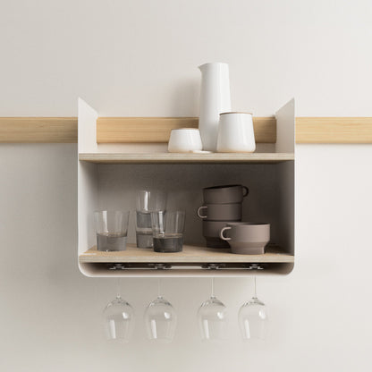 Variand A02 kitchen shelf in oak, in situ — storage | Antifer