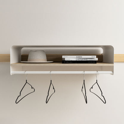 Estante perchero Variand A03 M en roble — modular madera y acero | Antifer