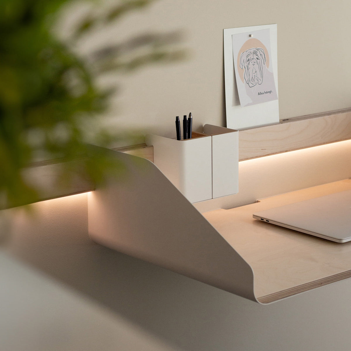Variand D01 Wandschreibtisch — seitliche Profilansicht | Antifer