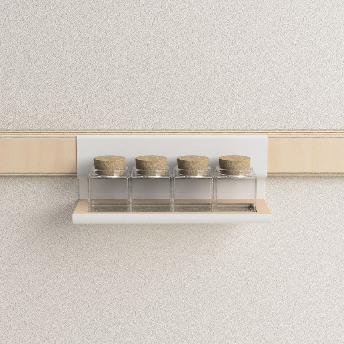 Variand I02 wall shelf, small, detailed view — birch — design Variand | Antifer