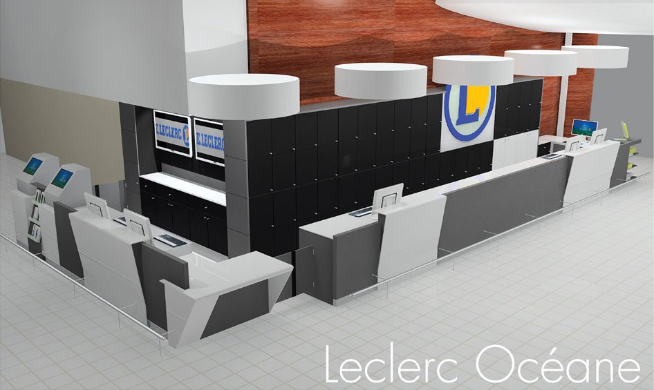 Banque d’accueil d&rsquo;un centre E.Lelcerc près de Nantes (44)