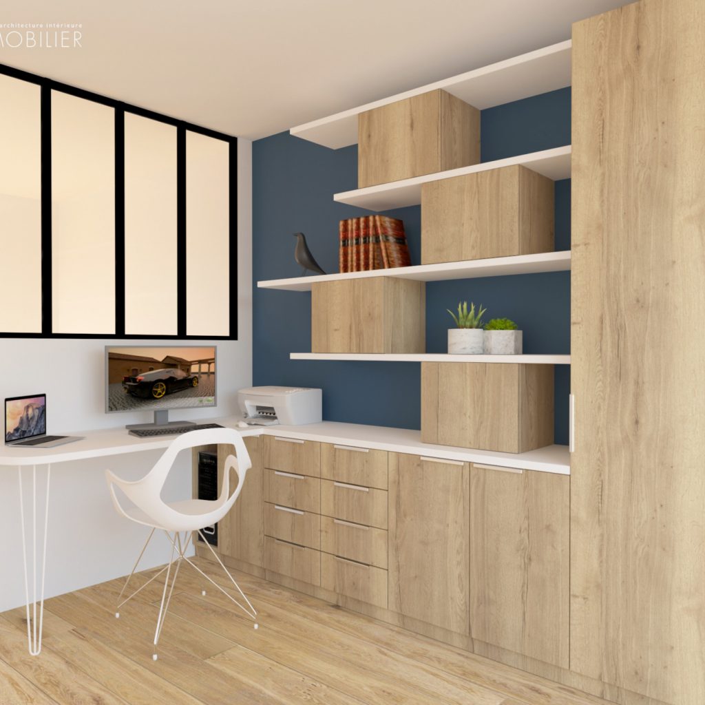 Création de bibliothèques, bureaux, meubles salon sur-mesure près d&rsquo;Angers (49)