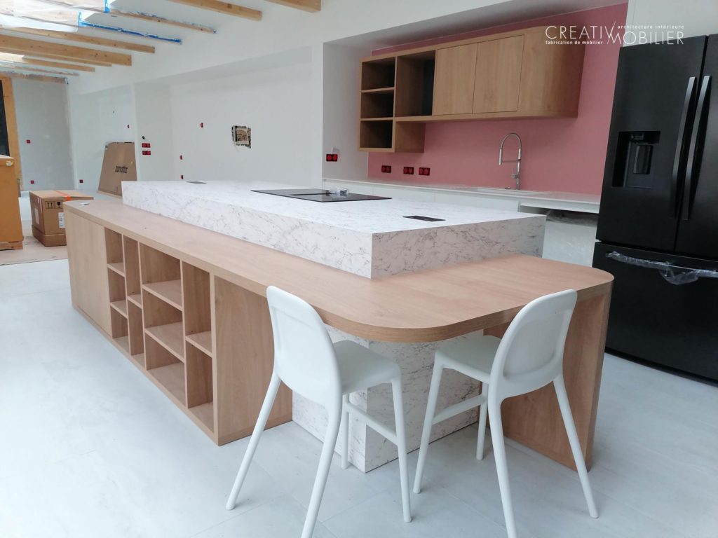 Plus qu&rsquo;une cuisine, un ensemble cuisine, séjour, bureau