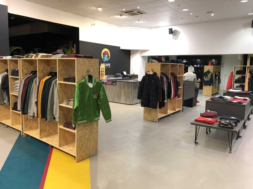 Aménagement de la boutique Mixape à Angers