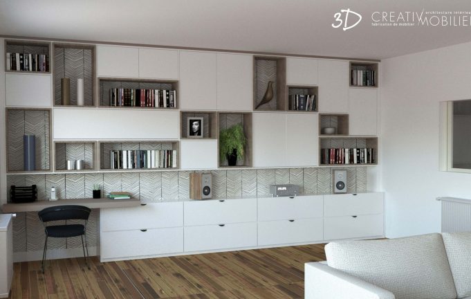 3 3d bureau bibliotheque